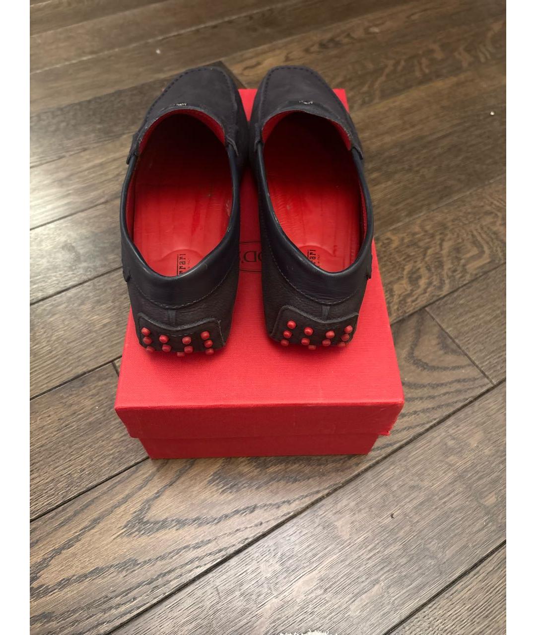 TOD'S Синие нубуковые мокасины, фото 4