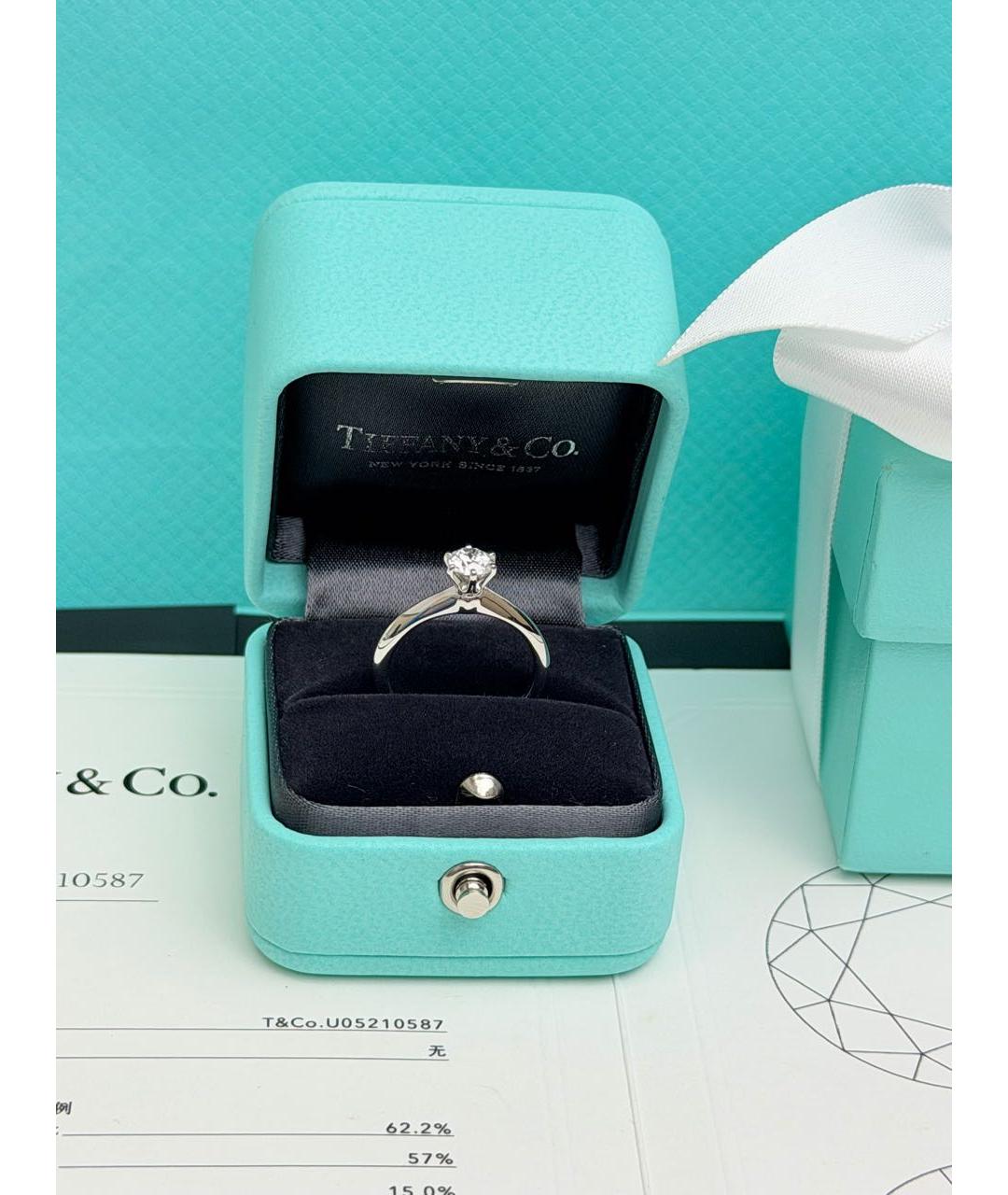 TIFFANY&CO Белое платиновое кольцо, фото 3