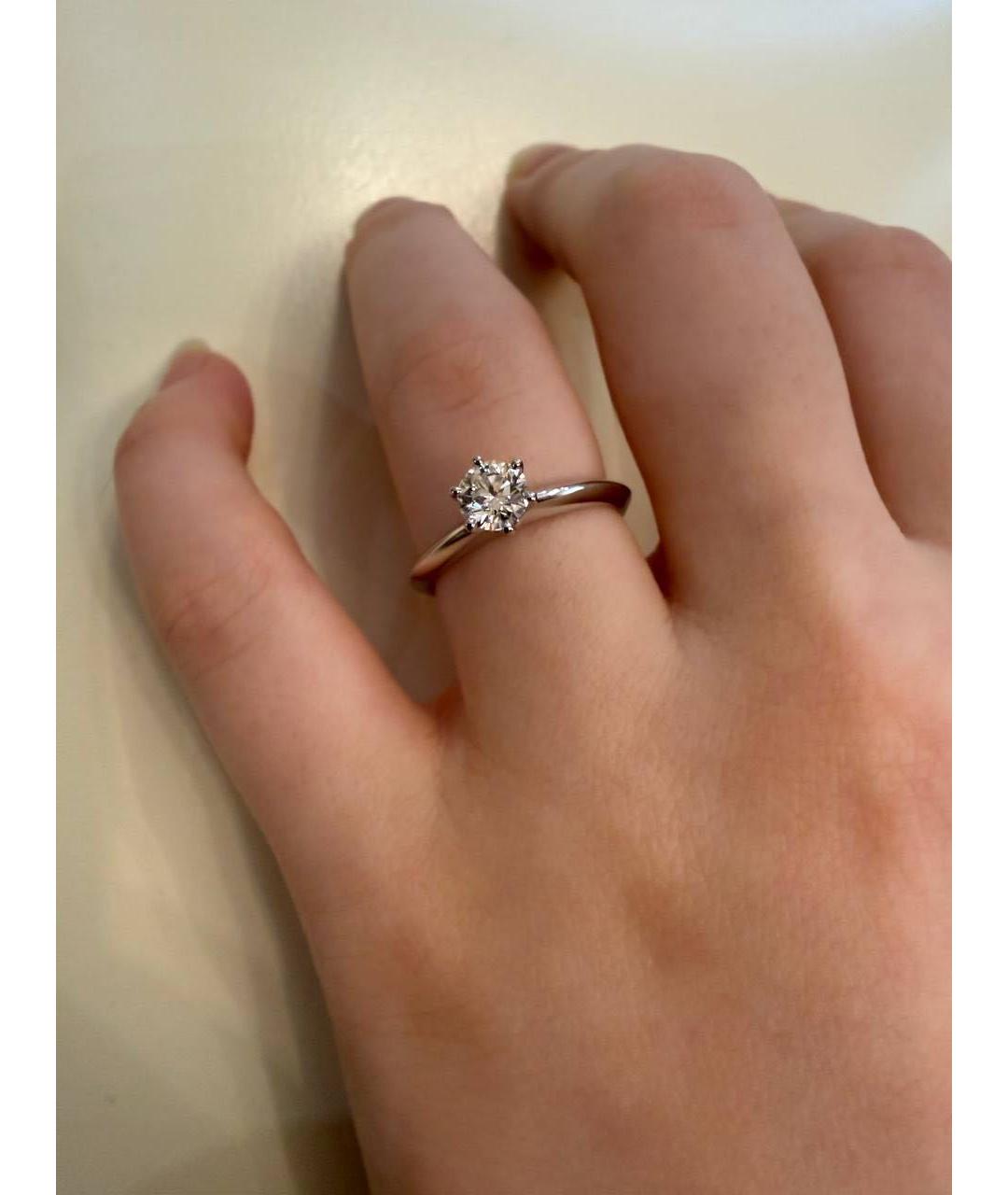 TIFFANY&CO Белое платиновое кольцо, фото 6