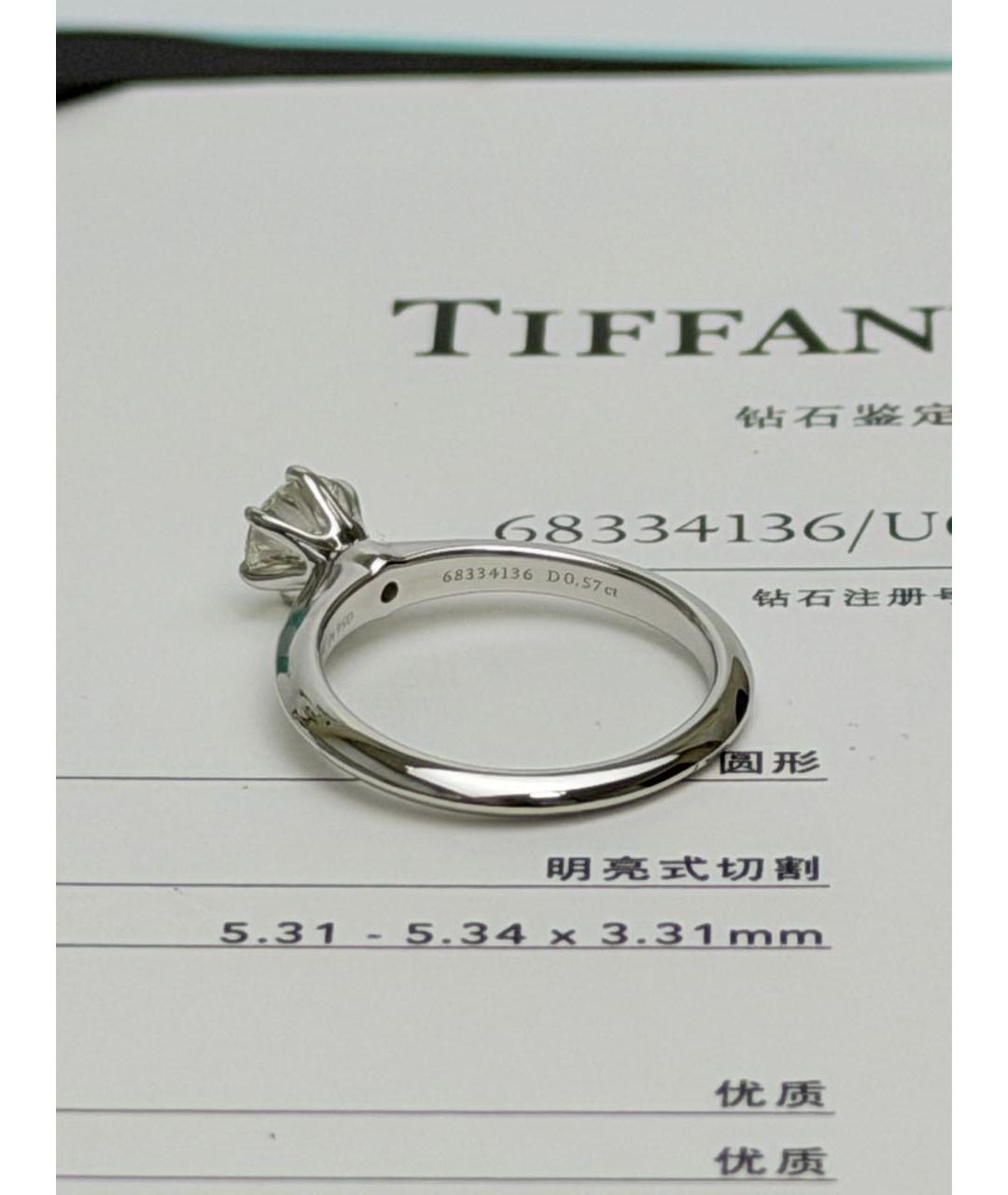 TIFFANY&CO Белое платиновое кольцо, фото 4