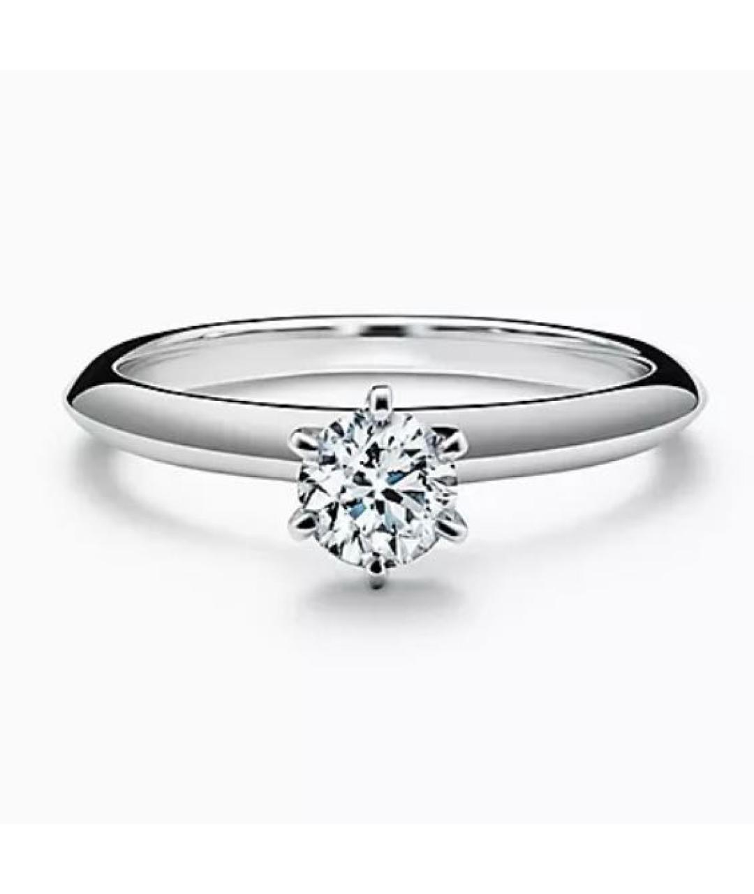 TIFFANY&CO Белое платиновое кольцо, фото 8