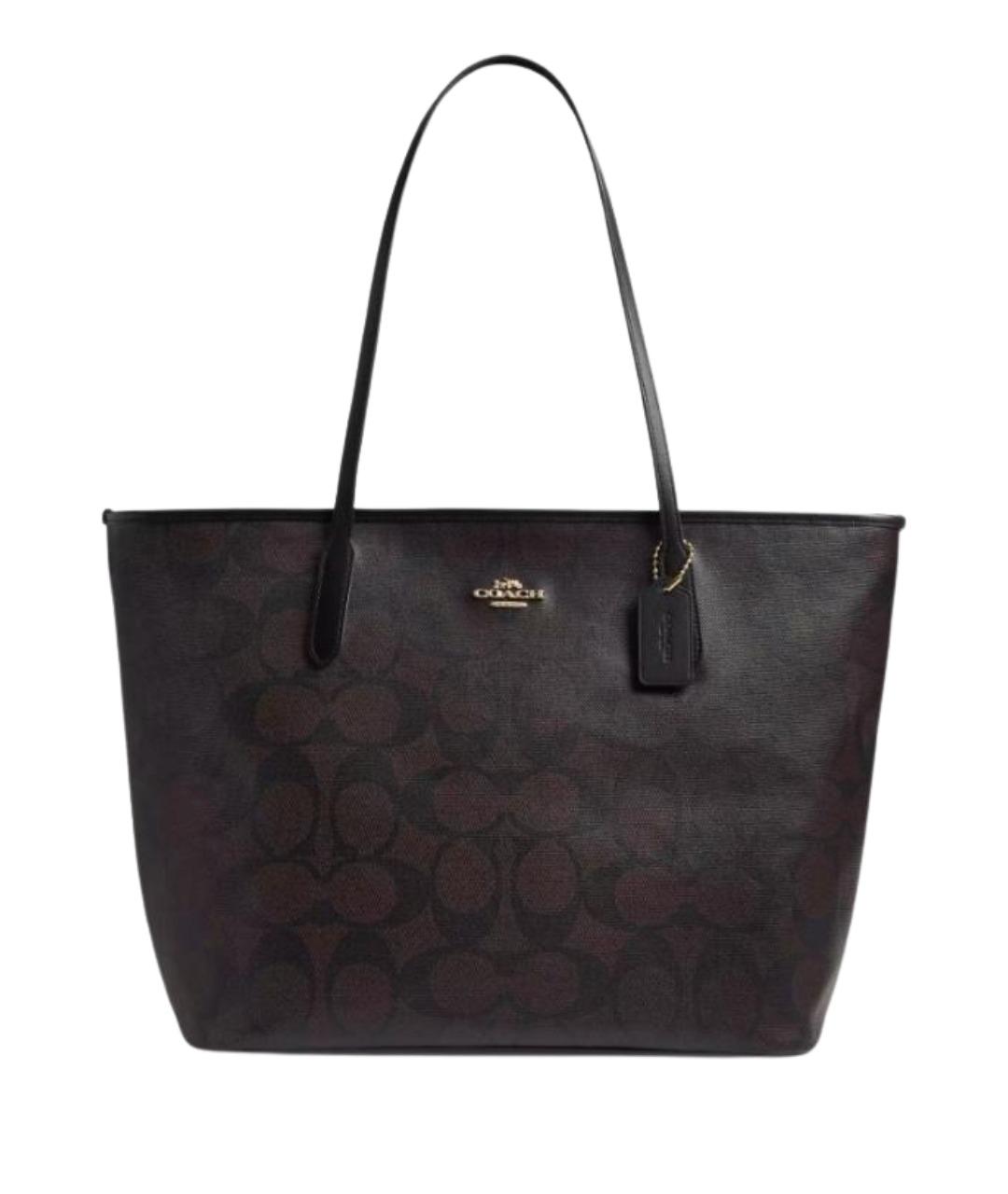 COACH Коричневая сумка тоут, фото 1