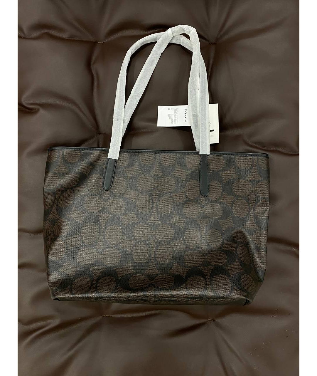 COACH Коричневая сумка тоут, фото 4