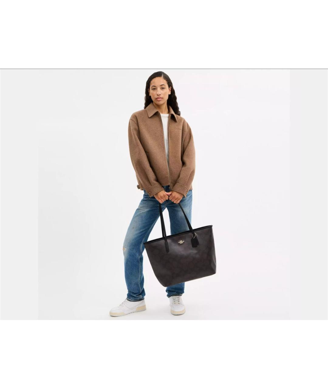 COACH Коричневая сумка тоут, фото 9