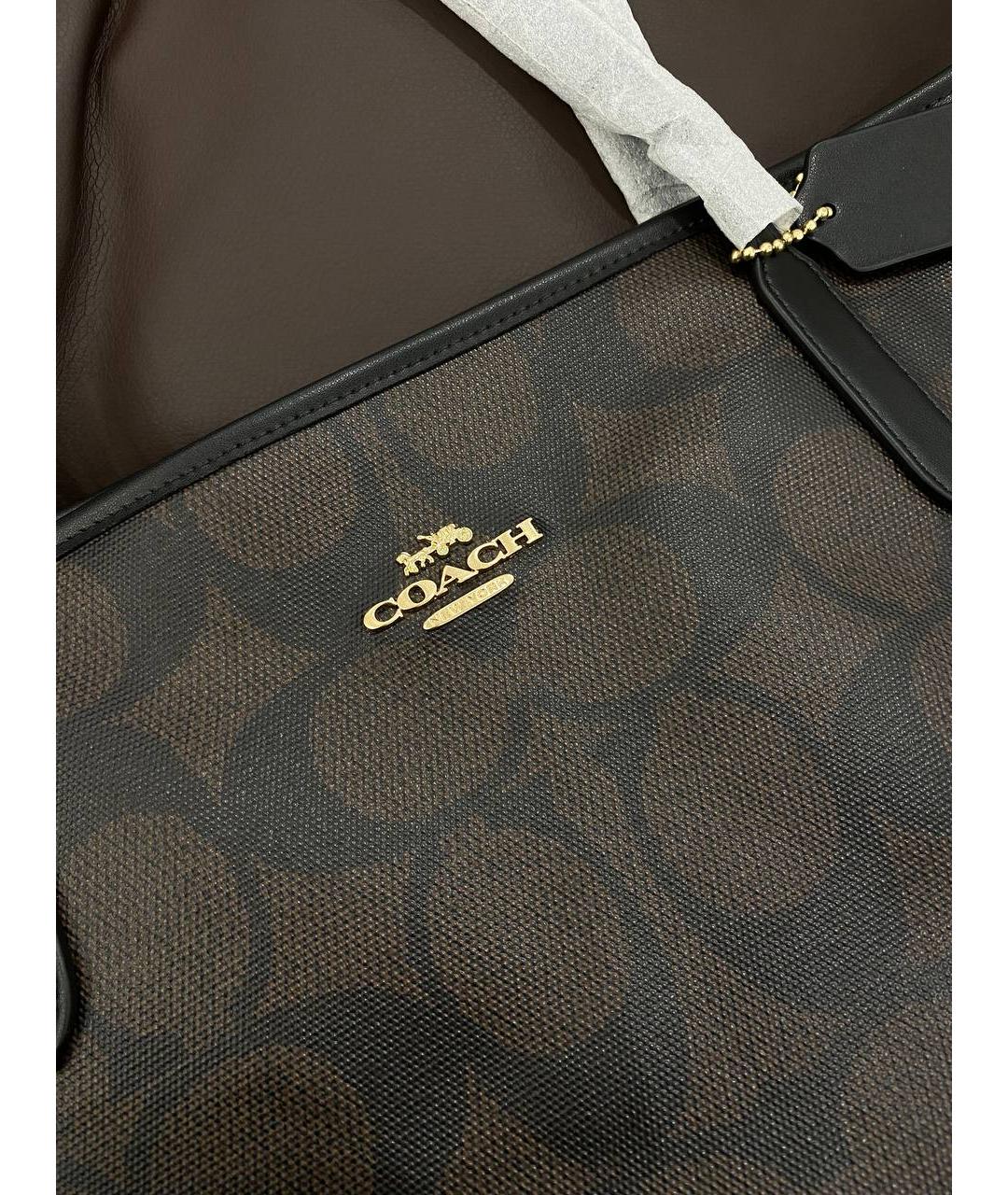 COACH Коричневая сумка тоут, фото 6