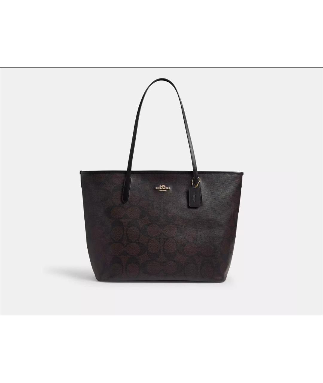 COACH Коричневая сумка тоут, фото 10