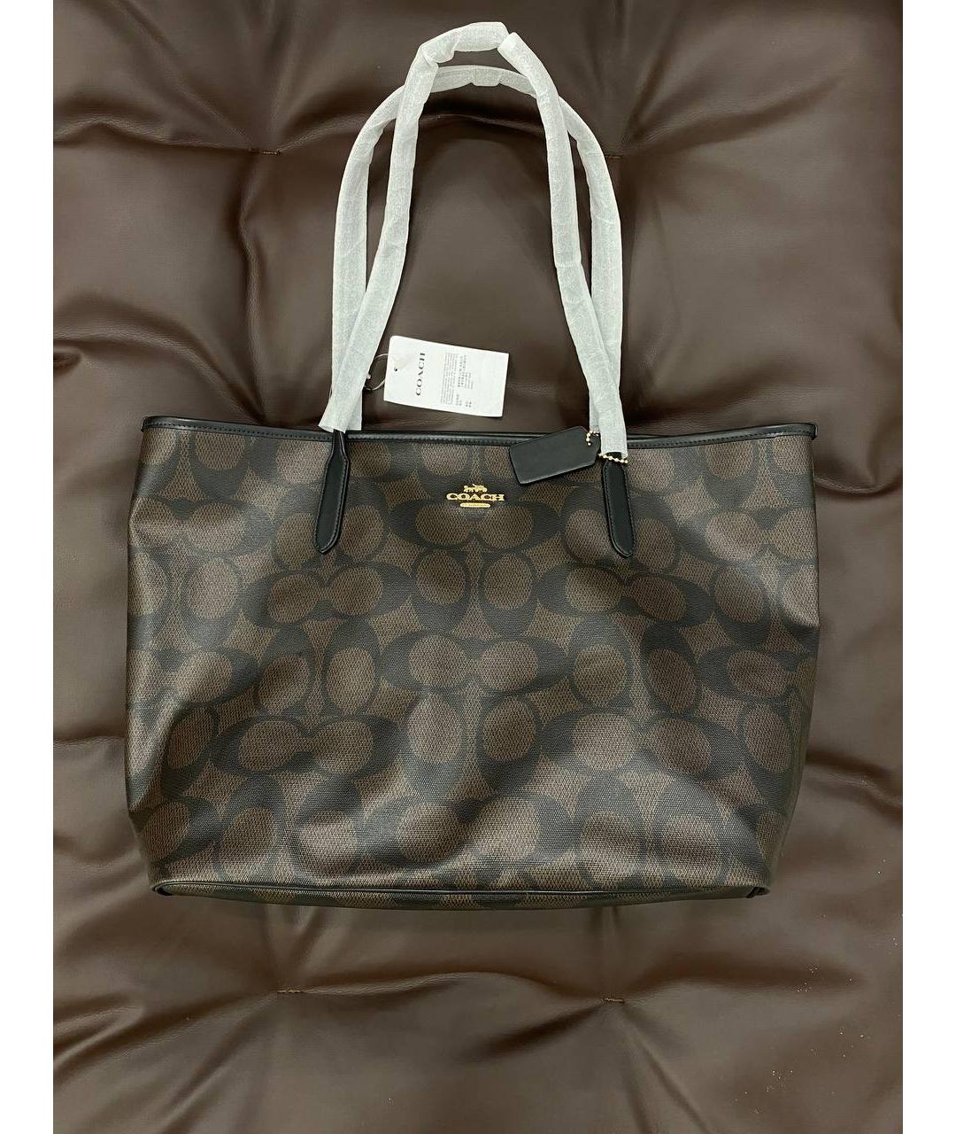 COACH Коричневая сумка тоут, фото 2