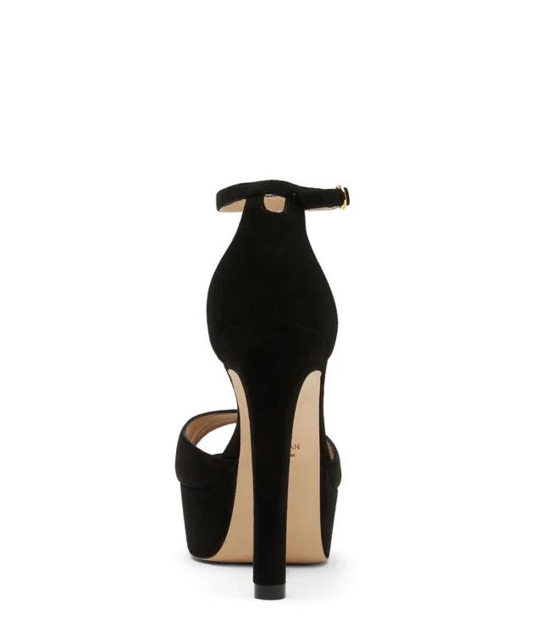 STUART WEITZMAN Черные замшевые босоножки, фото 4