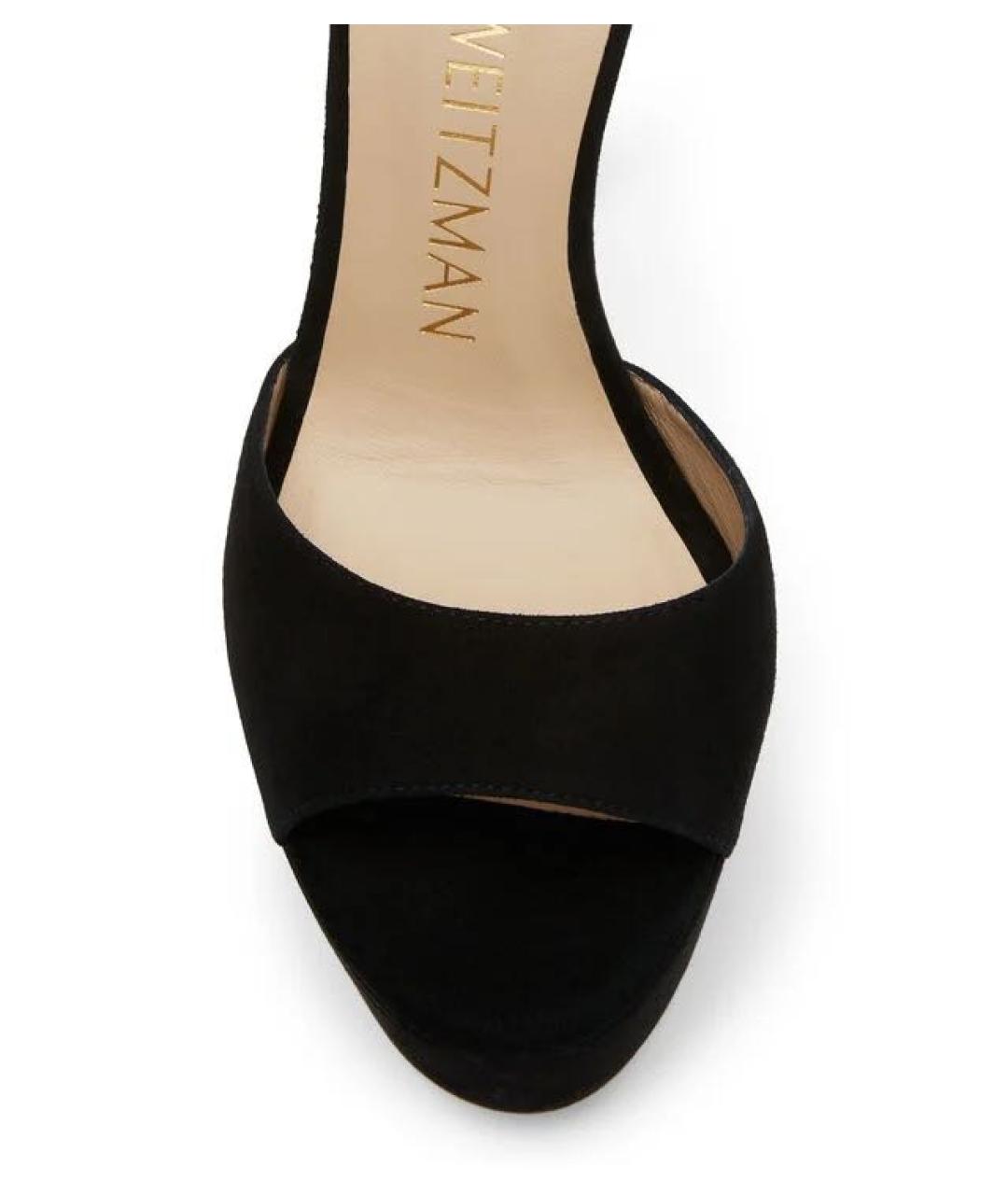 STUART WEITZMAN Черные замшевые босоножки, фото 5