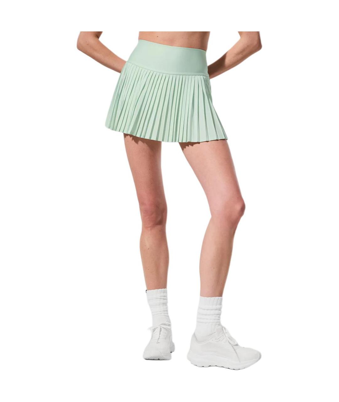 ALO YOGA Салатовая юбка мини, фото 4