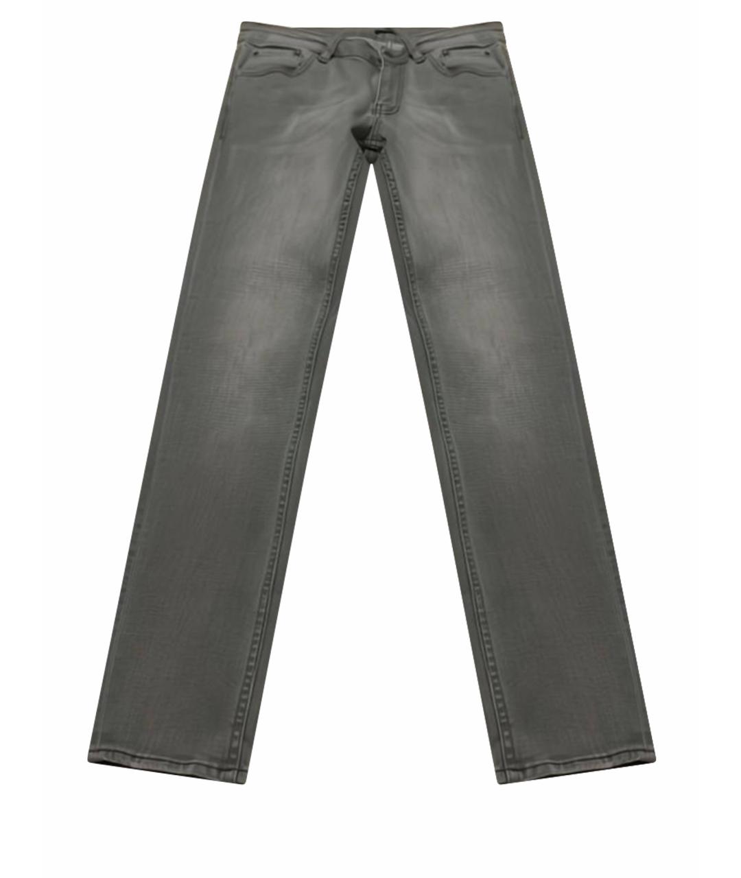PRADA Серые хлопковые прямые джинсы, фото 1