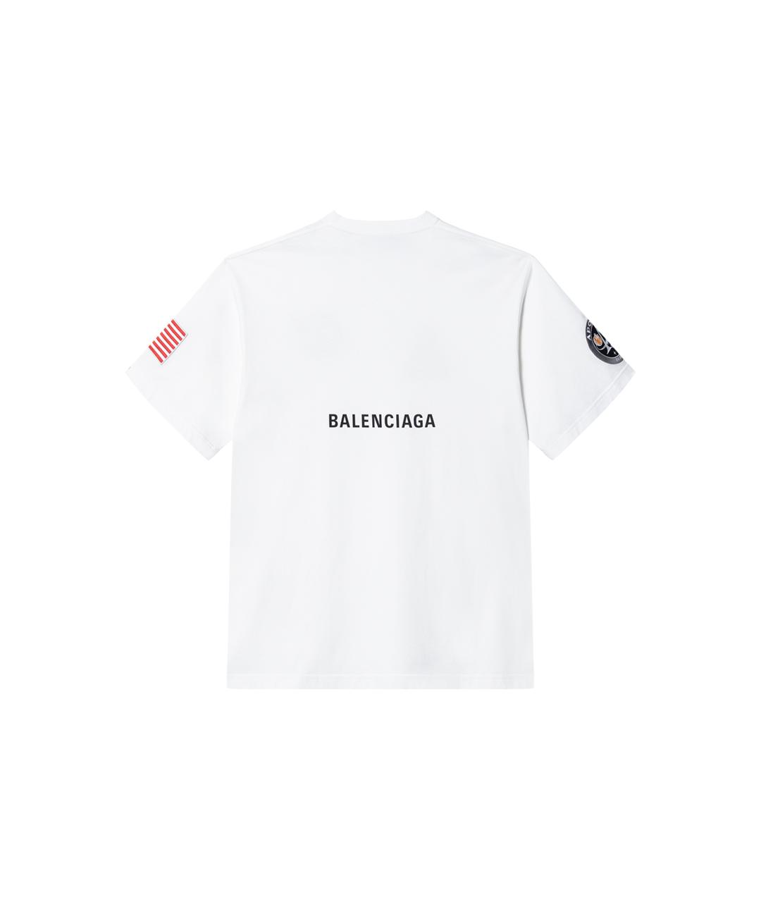 BALENCIAGA Белая футболка, фото 2