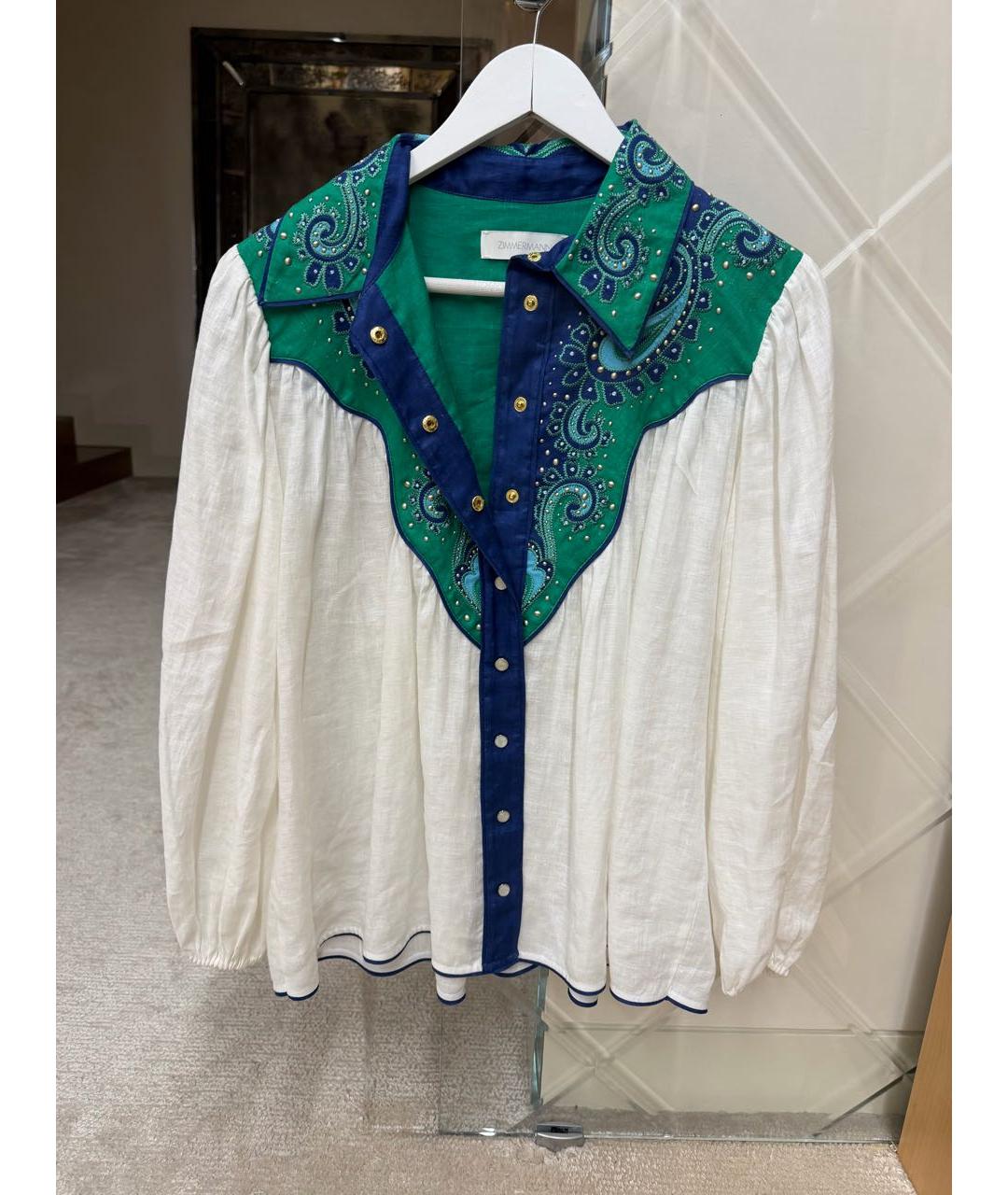 ZIMMERMANN Белая блузы, фото 4