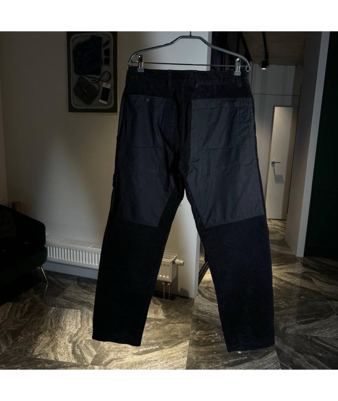 STONE ISLAND Черные хлопковые повседневные брюки, фото 2