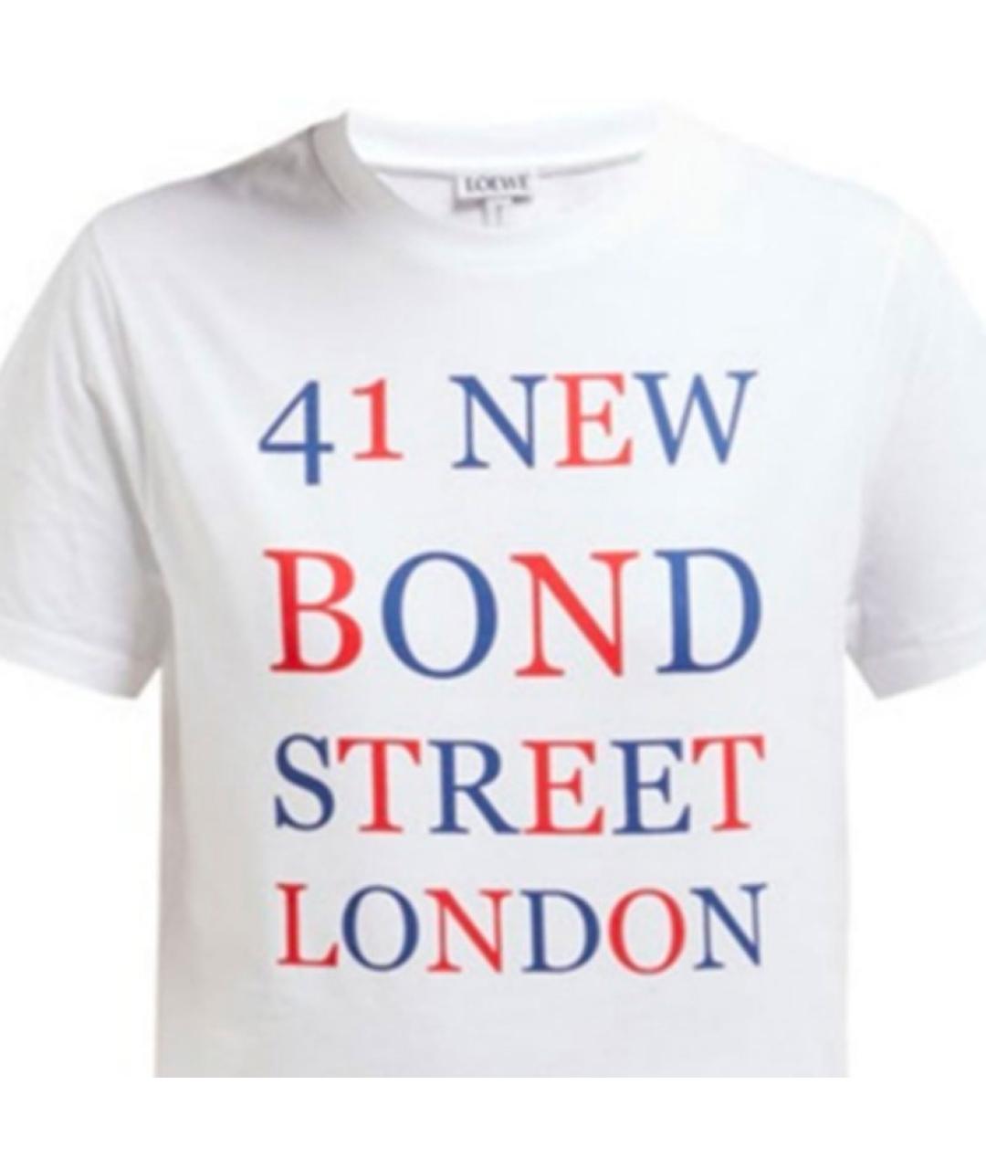 LOEWE Белая хлопковая футболка, фото 3