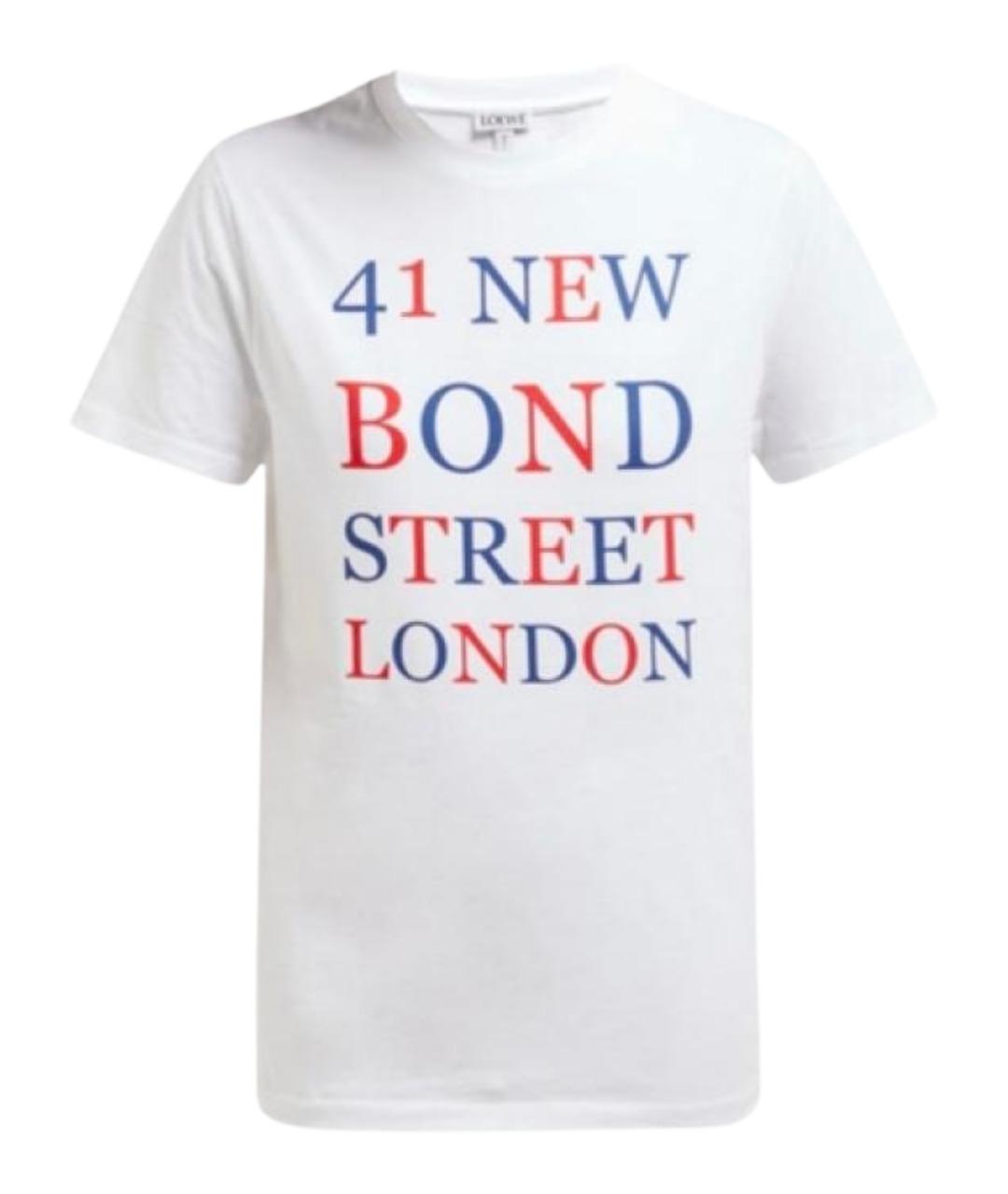 LOEWE Белая хлопковая футболка, фото 1