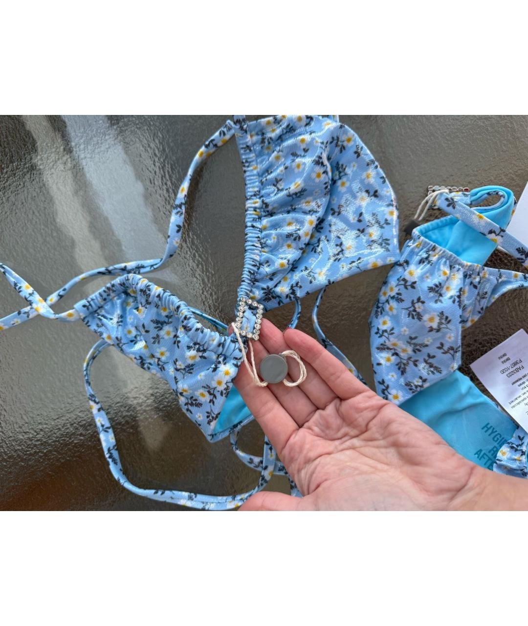 ALESSANDRA RICH Голубой купальник, фото 3