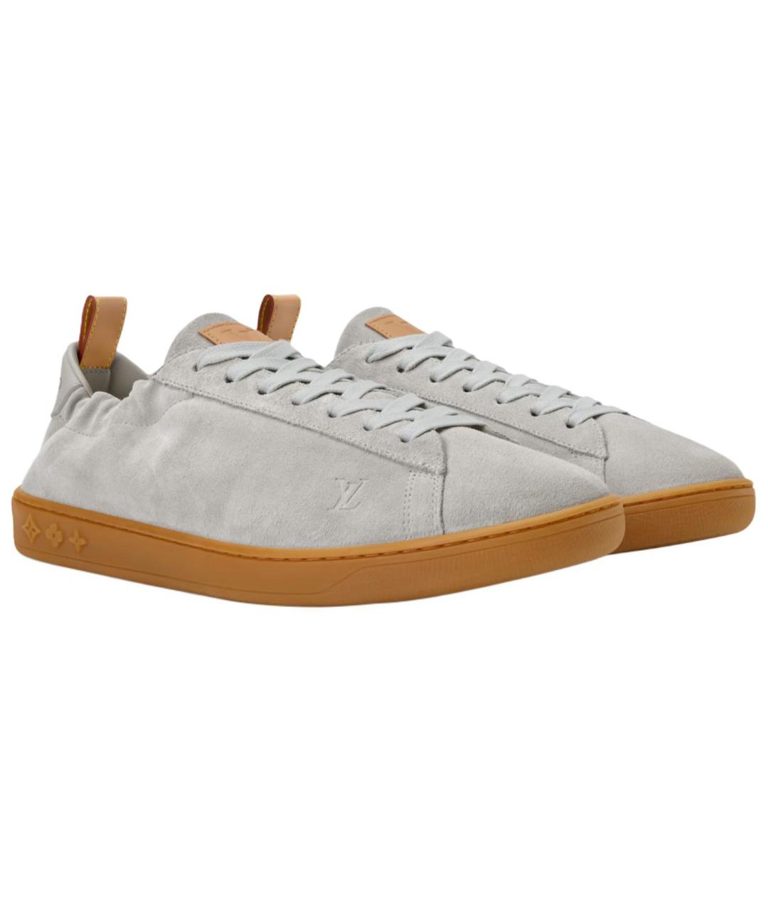 LOUIS VUITTON Серые низкие кроссовки / кеды, фото 3