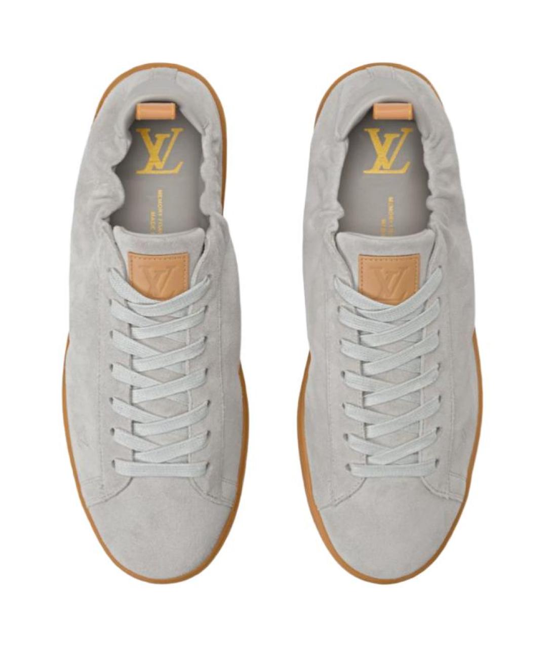 LOUIS VUITTON Серые низкие кроссовки / кеды, фото 4