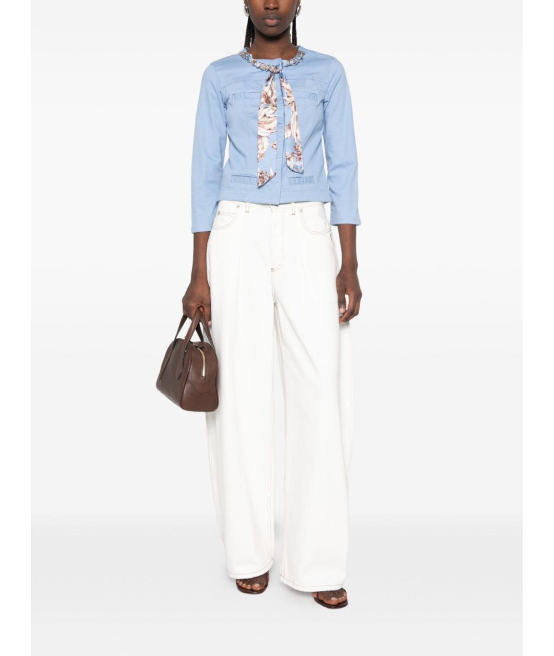 LIU JO Синяя хлопковая куртка, фото 4