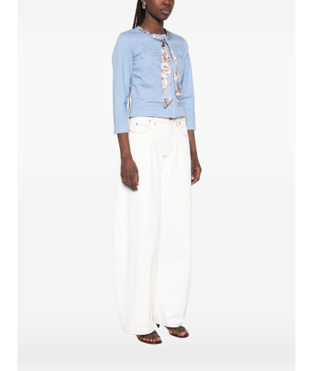 LIU JO Синяя хлопковая куртка, фото 5