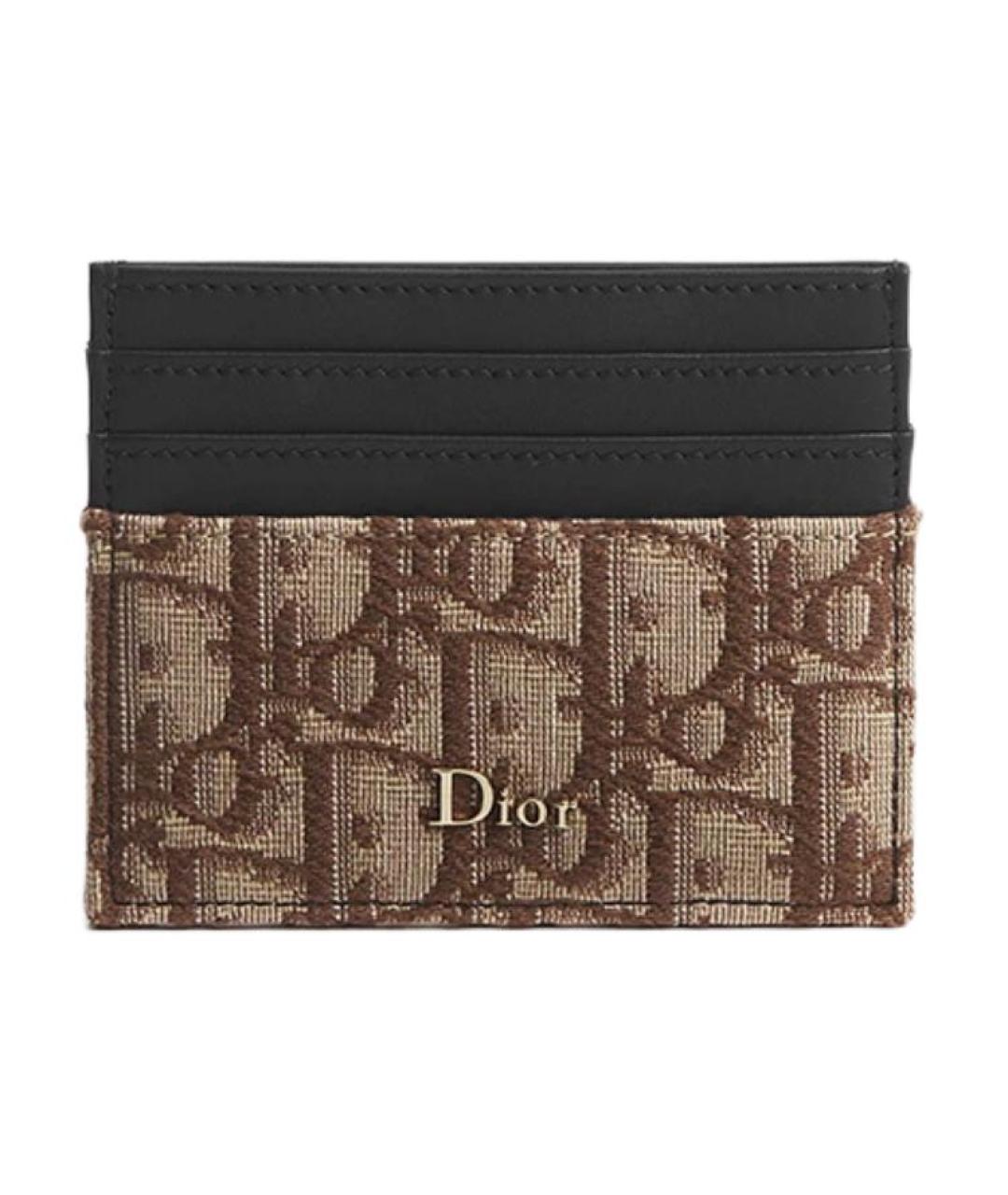 CHRISTIAN DIOR Коричневый кардхолдер, фото 1