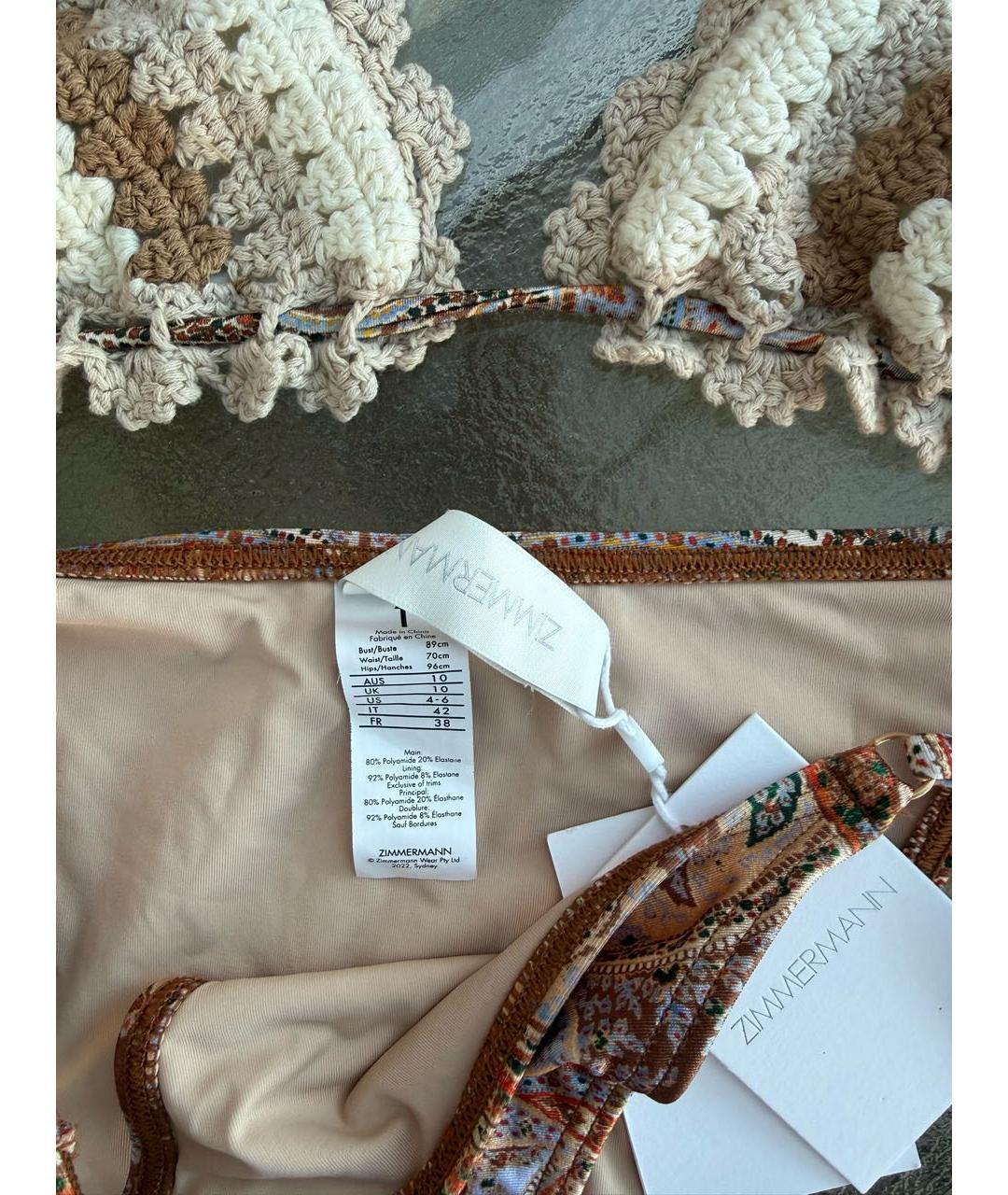 ZIMMERMANN Бежевый купальник, фото 3
