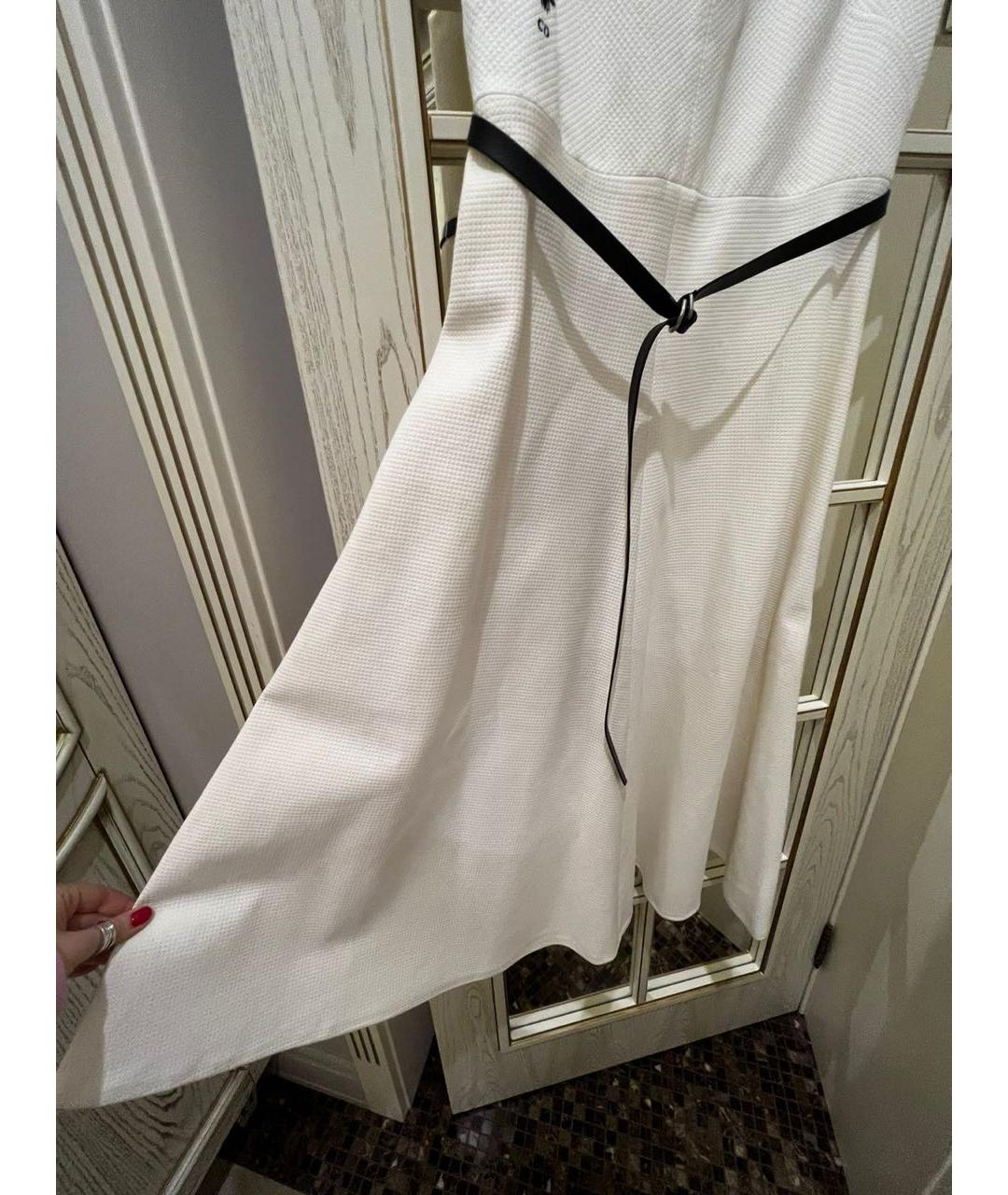 CHRISTIAN DIOR Белое хлопковое коктейльное платье, фото 8