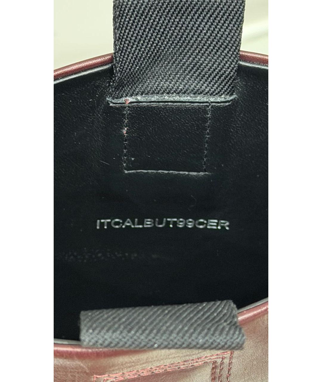 BURBERRY Бордовые кожаные сапоги, фото 7