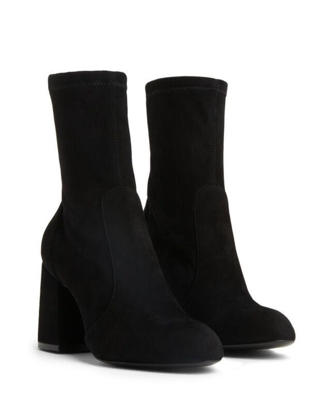 STUART WEITZMAN Черные замшевые ботильоны, фото 2