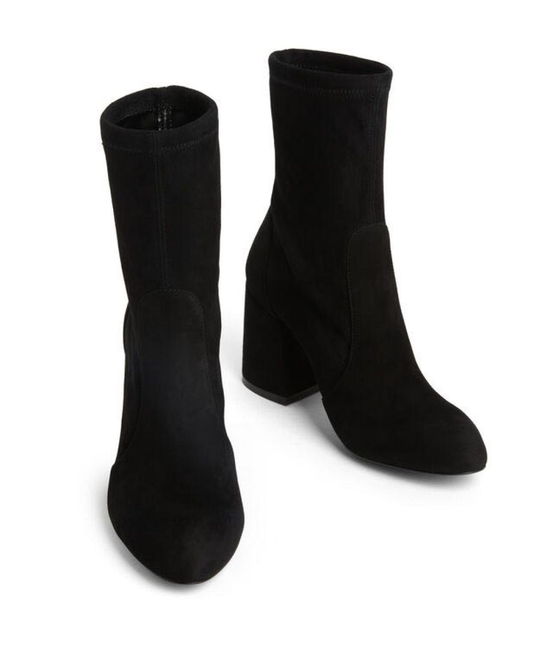 STUART WEITZMAN Черные замшевые ботильоны, фото 4