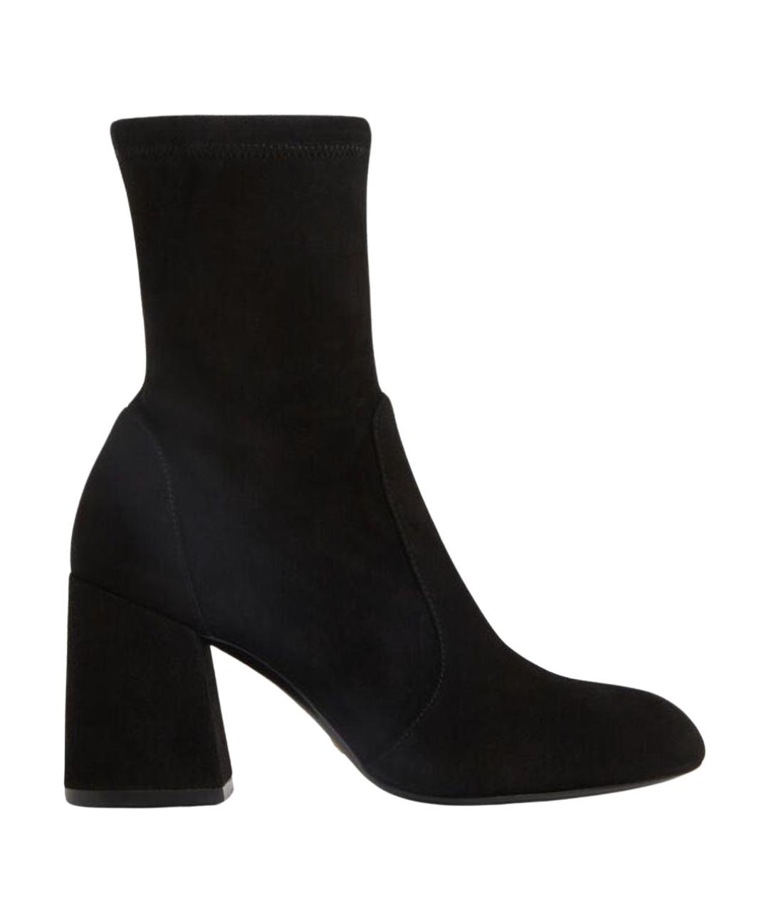 STUART WEITZMAN Черные замшевые ботильоны, фото 1