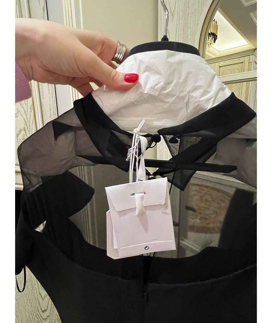 CHRISTIAN DIOR Черное шерстяное коктейльное платье, фото 2