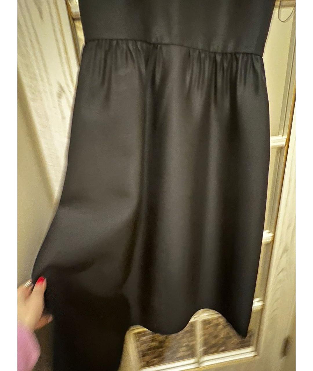 CHRISTIAN DIOR Черное шерстяное коктейльное платье, фото 7