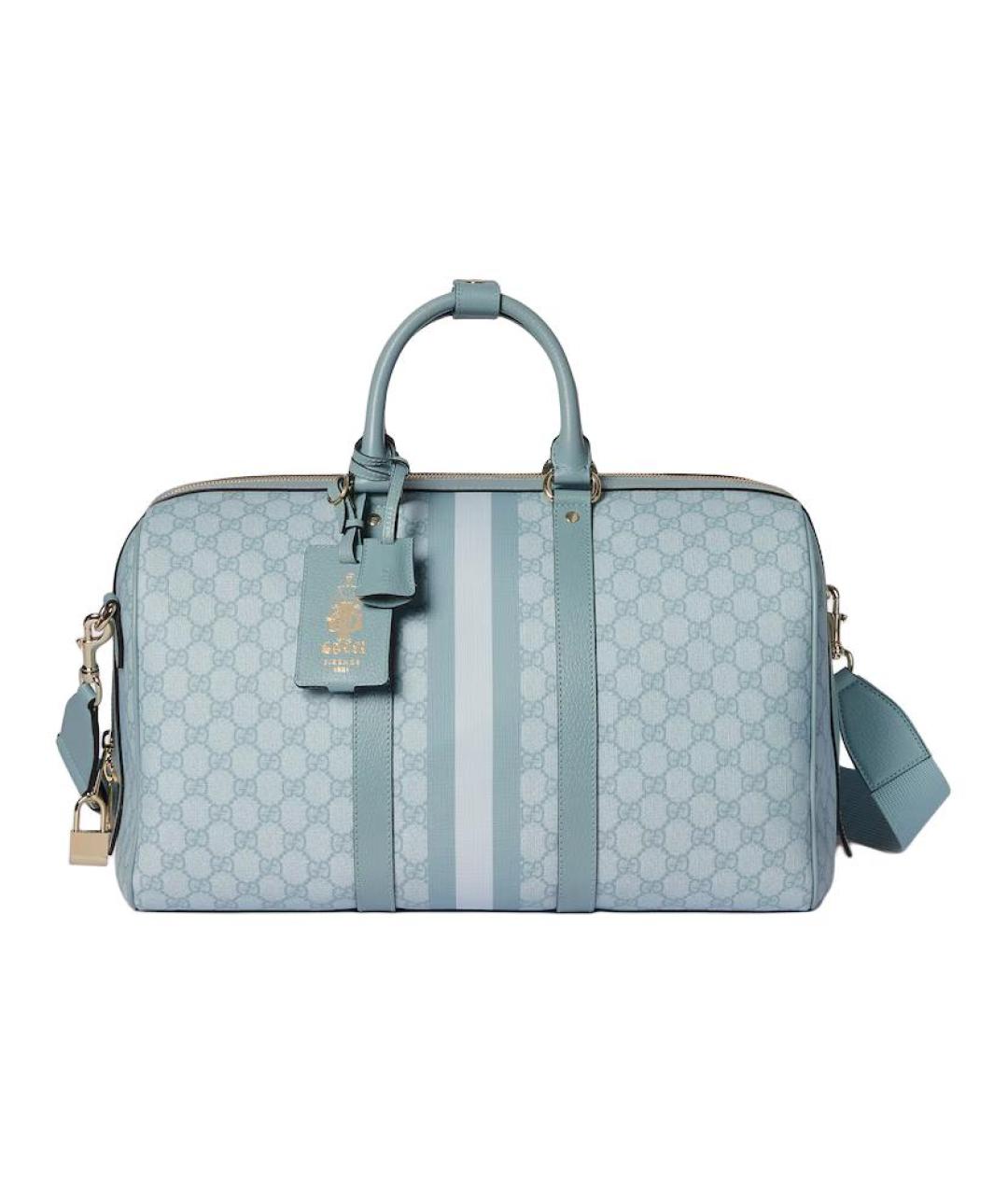 GUCCI Голубая дорожная/спортивная сумка, фото 1