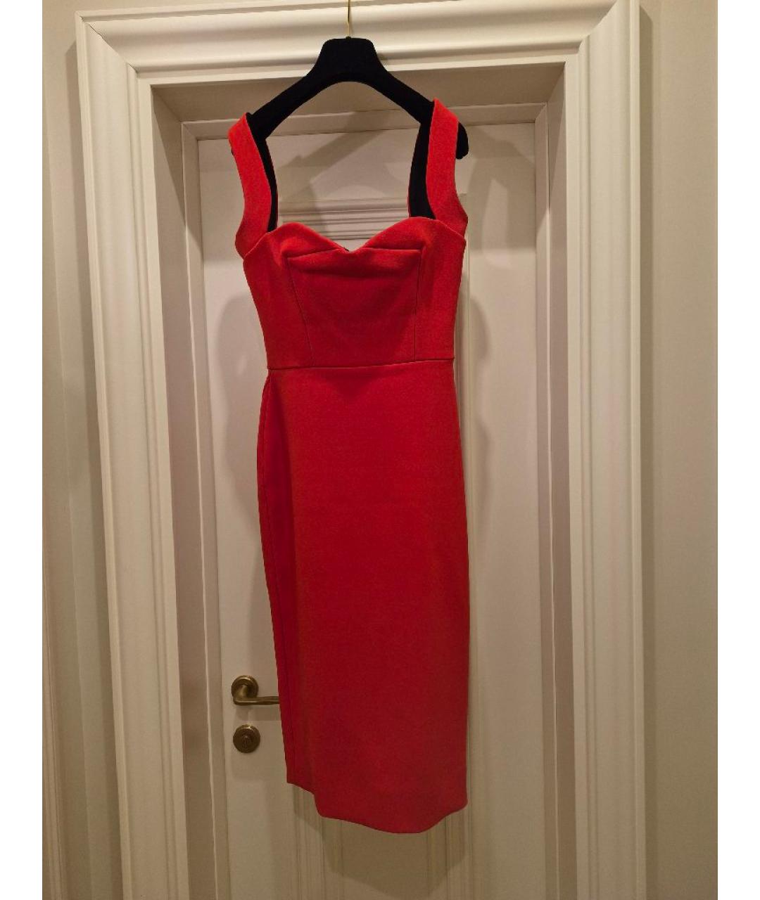 VICTORIA BECKHAM Красное коктейльное платье, фото 7