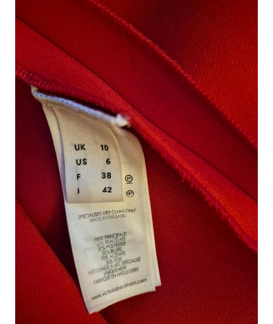 VICTORIA BECKHAM Красное коктейльное платье, фото 6
