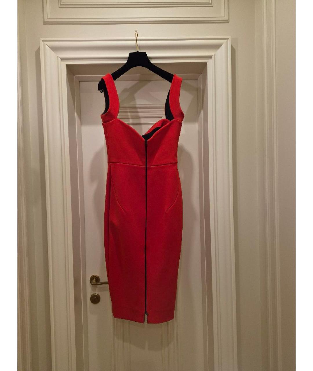 VICTORIA BECKHAM Красное коктейльное платье, фото 2