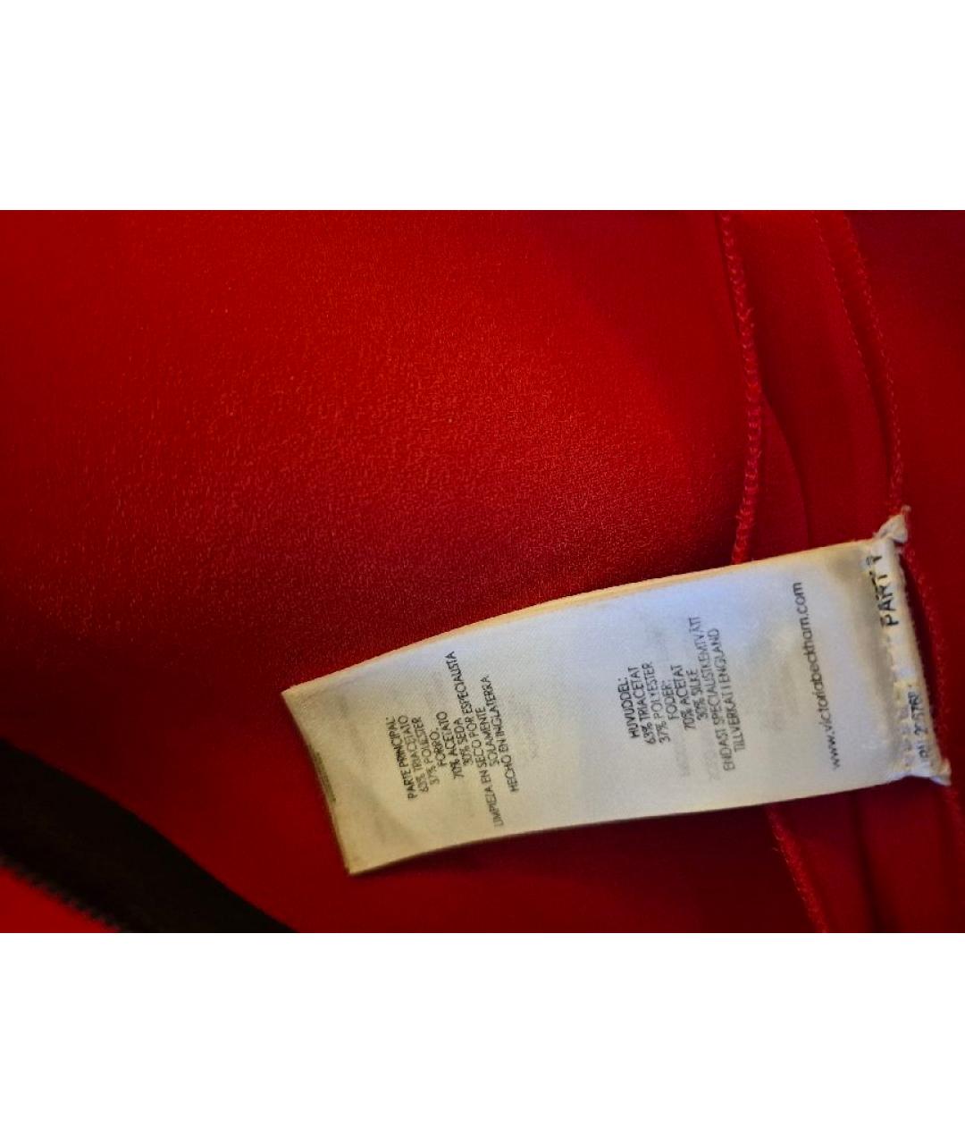 VICTORIA BECKHAM Красное коктейльное платье, фото 5