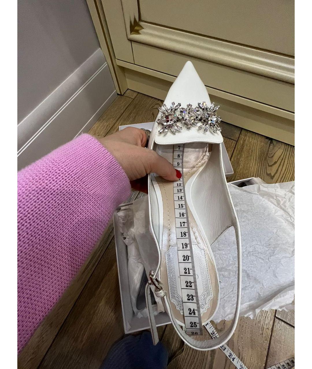 CHRISTIAN DIOR Белые кожаные туфли, фото 7