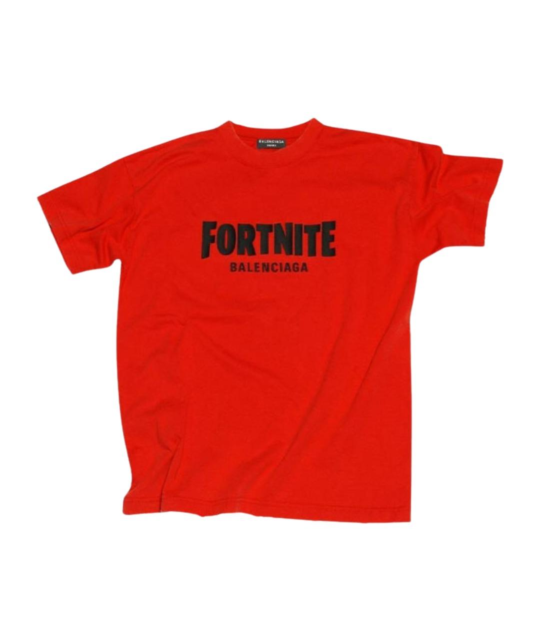 BALENCIAGA Красная футболка, фото 1