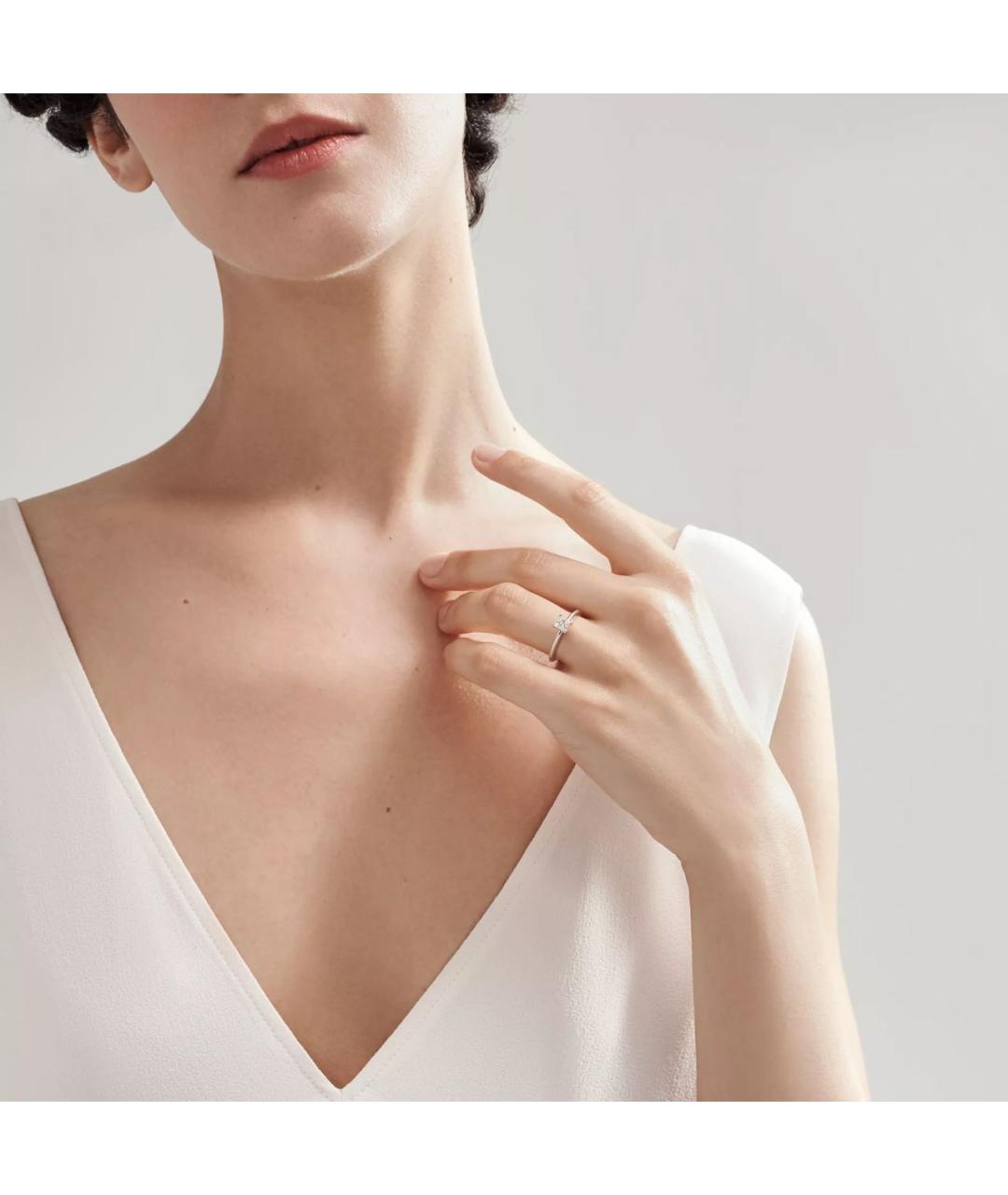 TIFFANY&CO Серебряное платиновое кольцо, фото 3