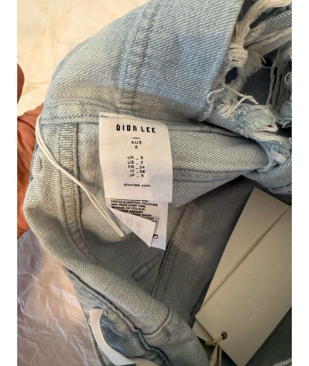 DION LEE Голубые хлопковые шорты, фото 6