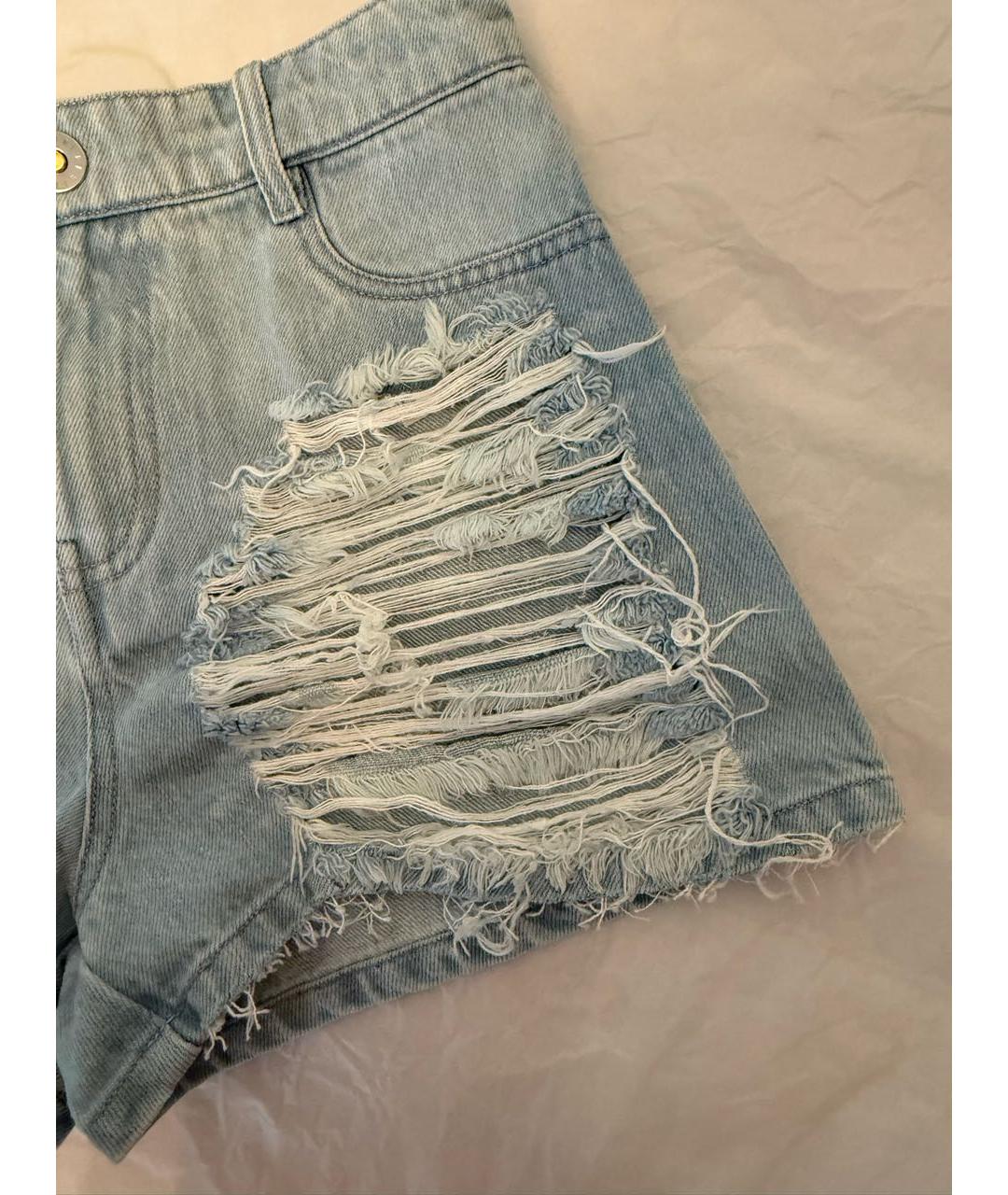 DION LEE Голубые хлопковые шорты, фото 7