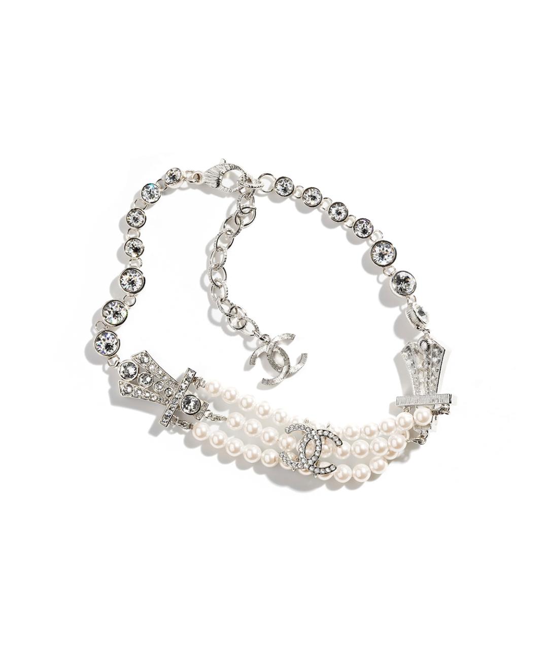 CHANEL Серебряное металлическое колье, фото 1