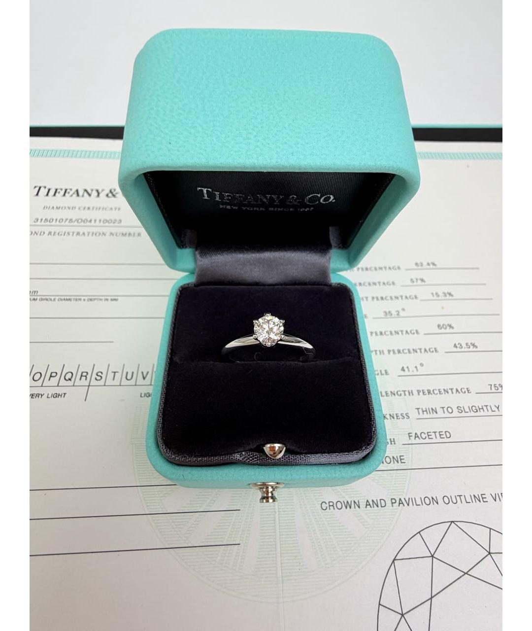 TIFFANY&CO Белое платиновое кольцо, фото 4