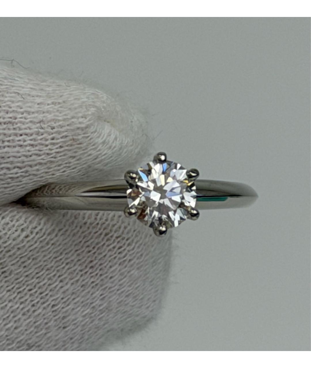 TIFFANY&CO Белое платиновое кольцо, фото 6