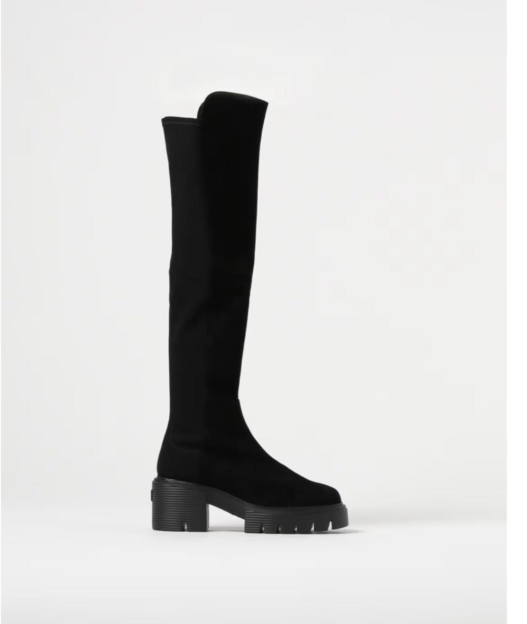 STUART WEITZMAN Черные замшевые сапоги, фото 4