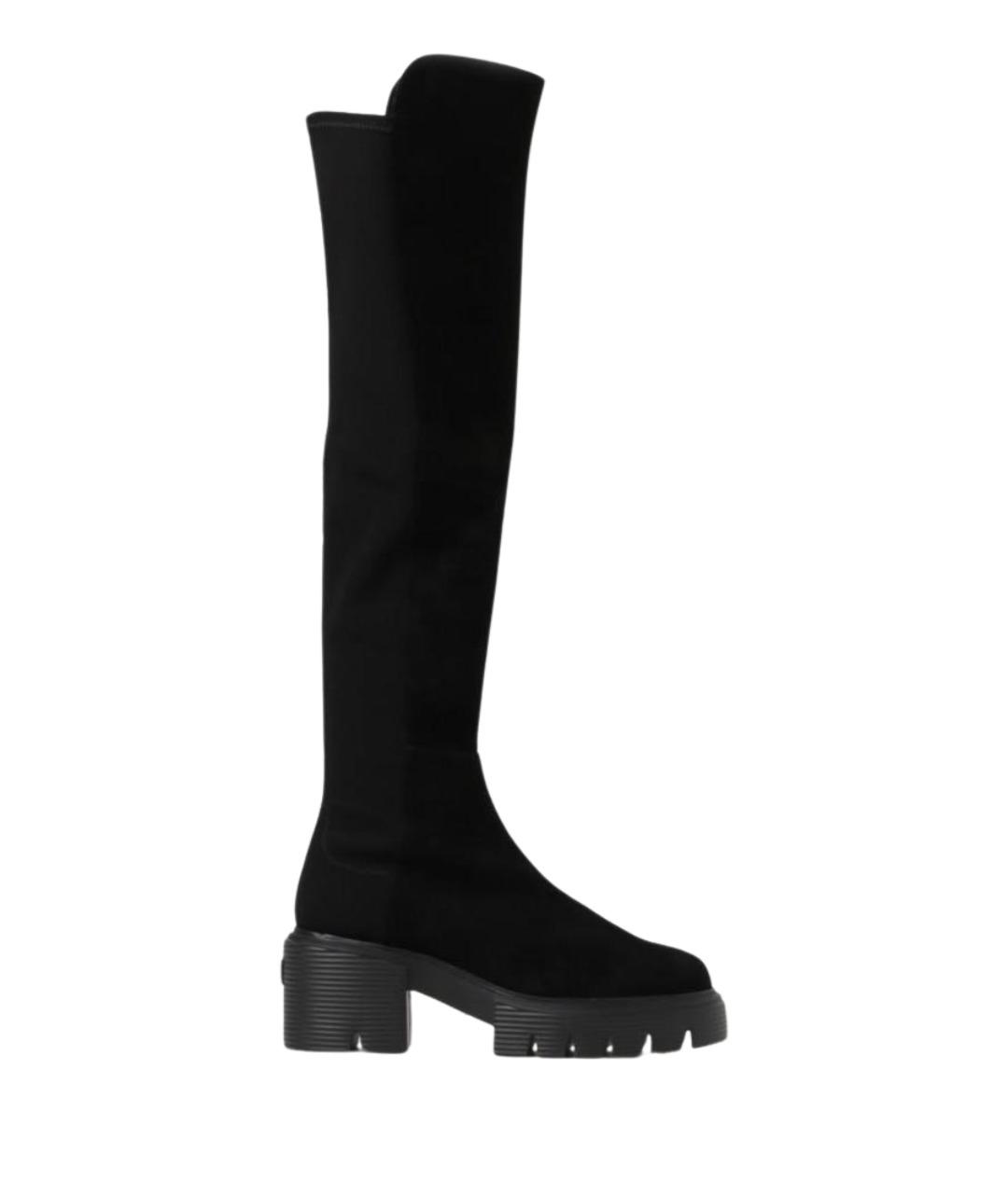 STUART WEITZMAN Черные замшевые сапоги, фото 1