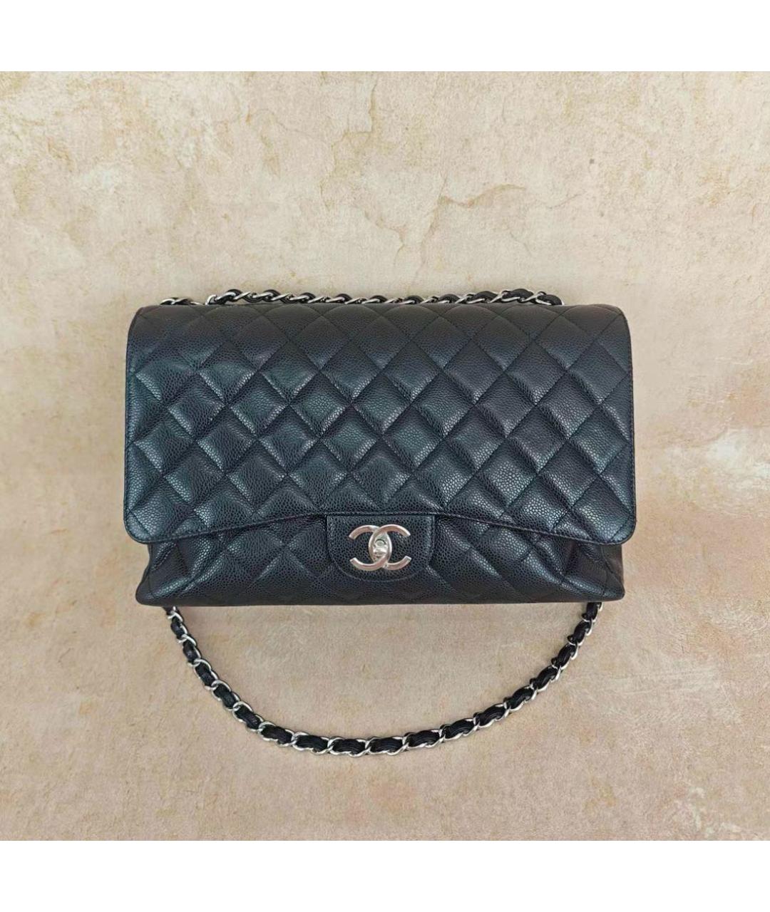 CHANEL Черная кожаная сумка через плечо, фото 5